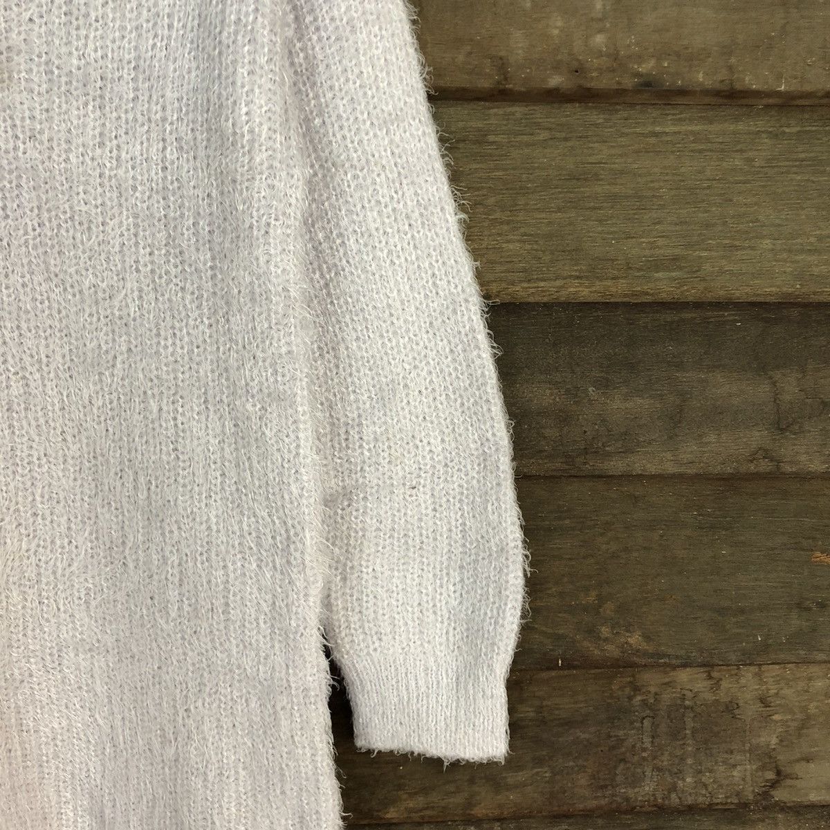 Homespun Knitwear × Japanese Brand DL Shoo La Rue Light Purple Mohair Knitwear #B613 Size L / US 10 / IT 46 - 4 Thumbnail