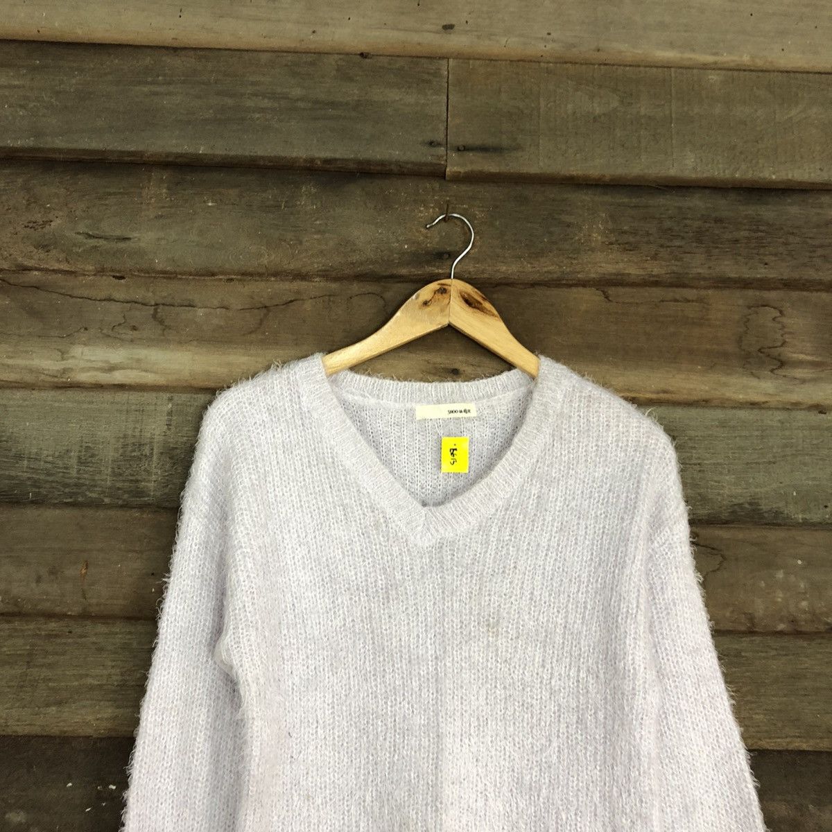 Homespun Knitwear × Japanese Brand DL Shoo La Rue Light Purple Mohair Knitwear #B613 Size L / US 10 / IT 46 - 2 Thumbnail