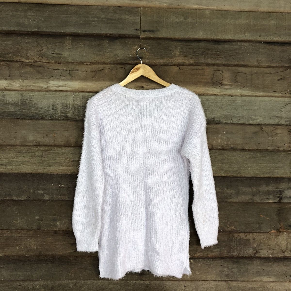 Homespun Knitwear × Japanese Brand DL Shoo La Rue Light Purple Mohair Knitwear #B613 Size L / US 10 / IT 46 - 12 Thumbnail