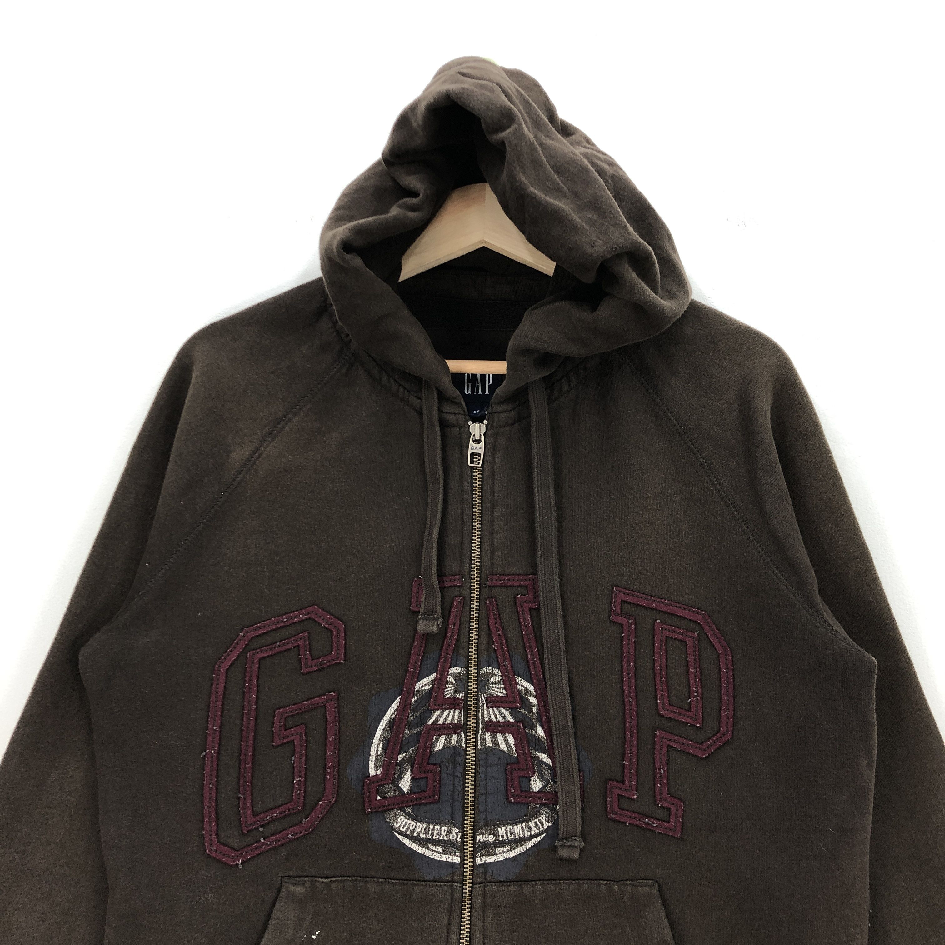 Gap × Vintage Vintage GAP Hoodie Sweater GAP Zipper Sweatshirt Size US M / EU 48-50 / 2 - 2 Thumbnail