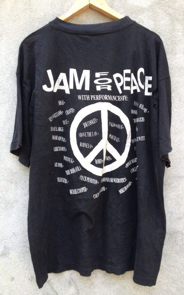 image of Band Tees x Vintage Shirt Hip Hop Legends 1990 Jam For Peace Hip Hop in Black, Men's (Size 2XL)