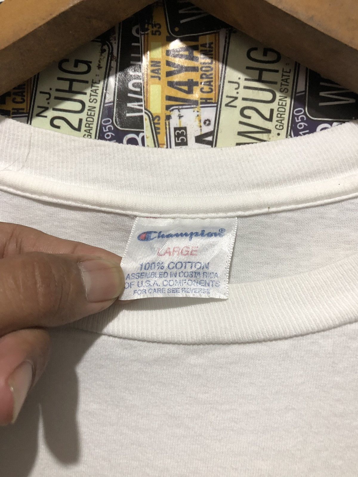 Champion × Vintage Champion Design Big American Flag Hip Hop Style T shirt Size US L / EU 52-54 / 3 - 4 Thumbnail