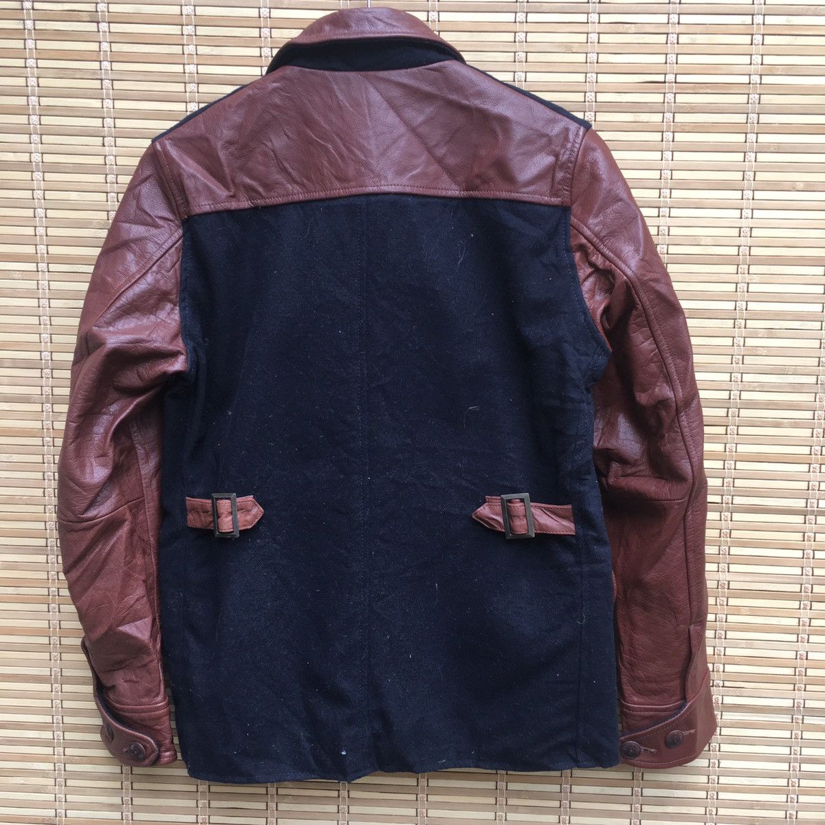 Japanese Brand Japanese Wool Leather Sleeve Light Jacket Size US S / EU 44-46 / 1 - 7 Thumbnail