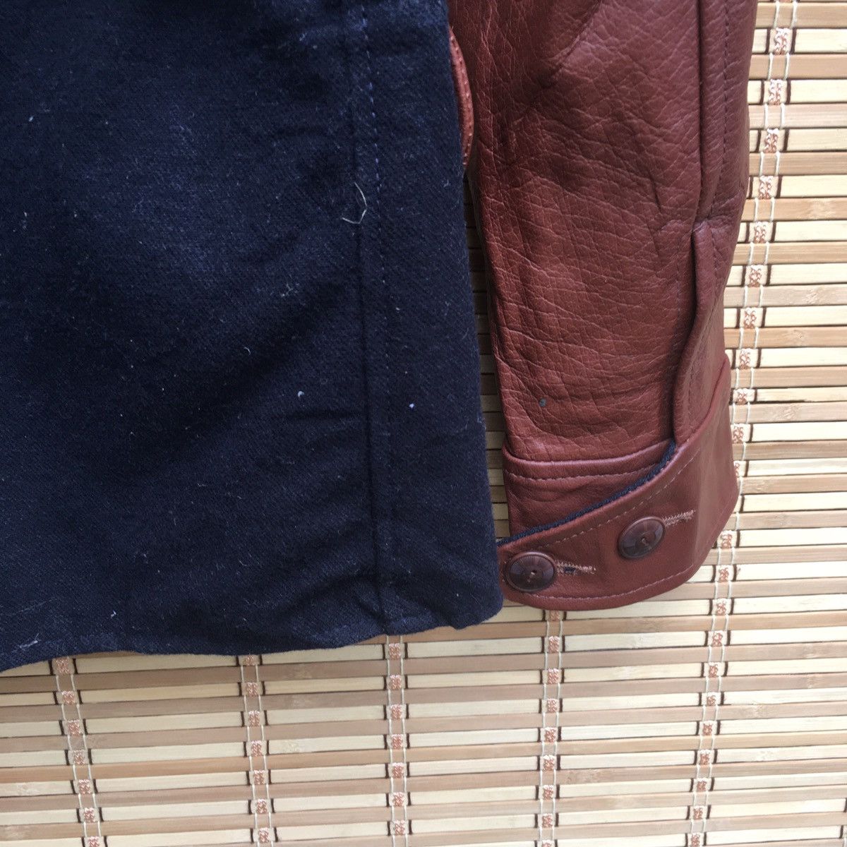 Japanese Brand Japanese Wool Leather Sleeve Light Jacket Size US S / EU 44-46 / 1 - 9 Thumbnail