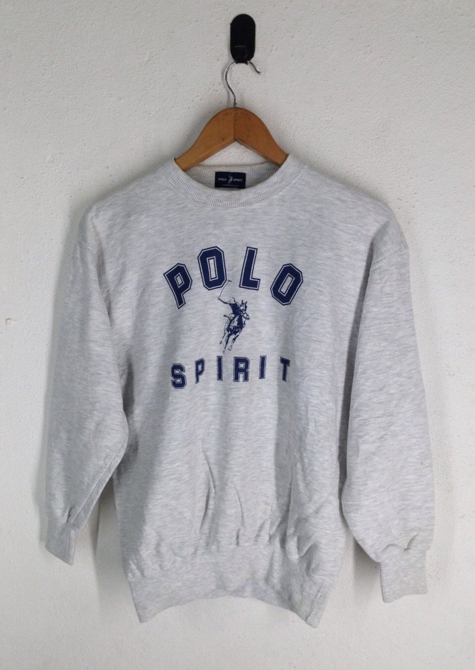 Vtg POLO SPIRIT Big Logo Embroidery Spell Out Polo Spirit
