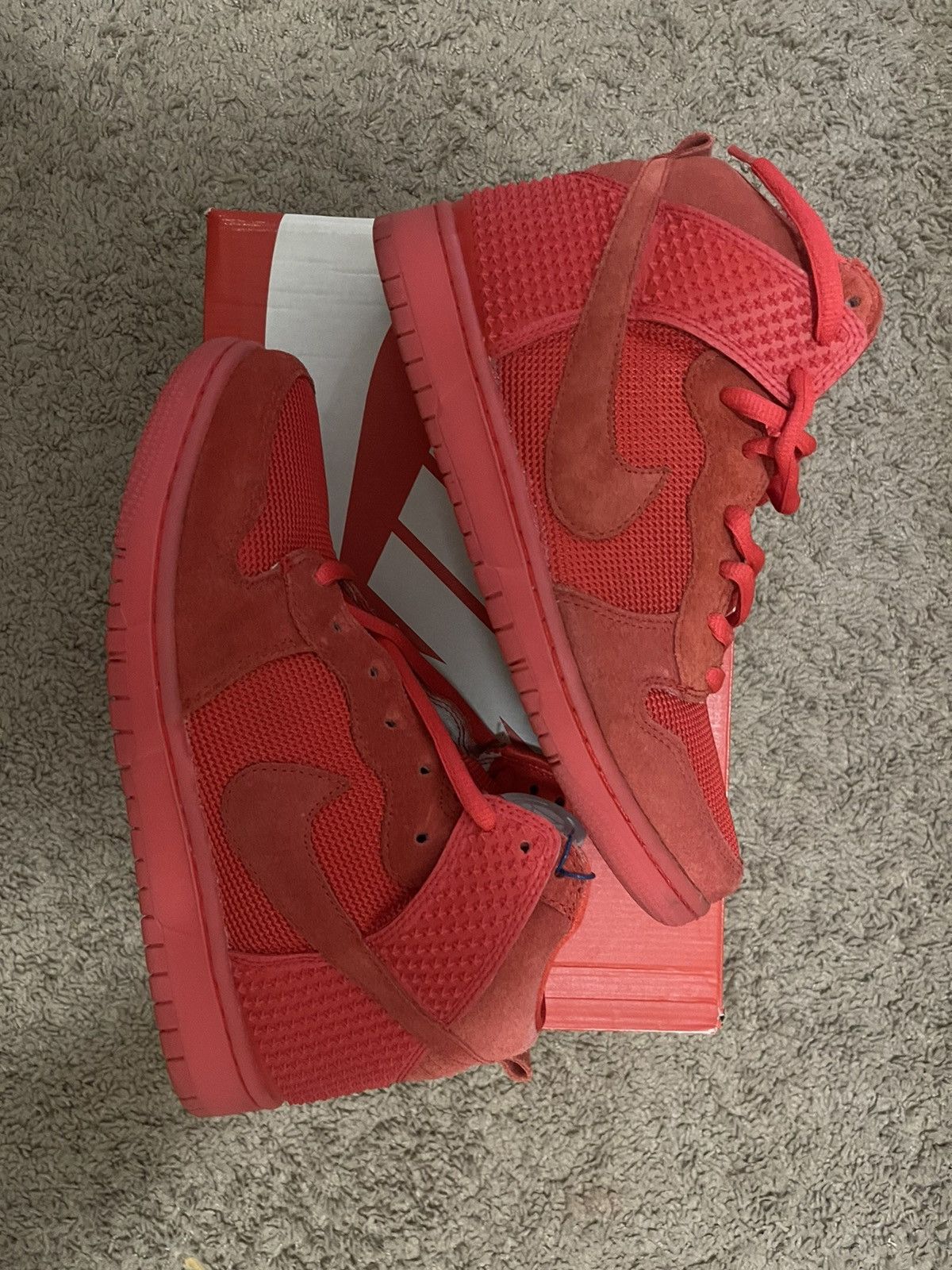 Nike dunk high red october best sale