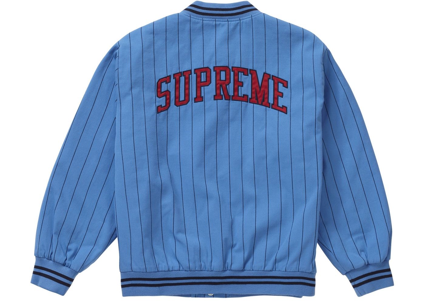 Supreme Pinstripe Varsity Jacket Size US M / EU 48-50 / 2 - 3 Thumbnail