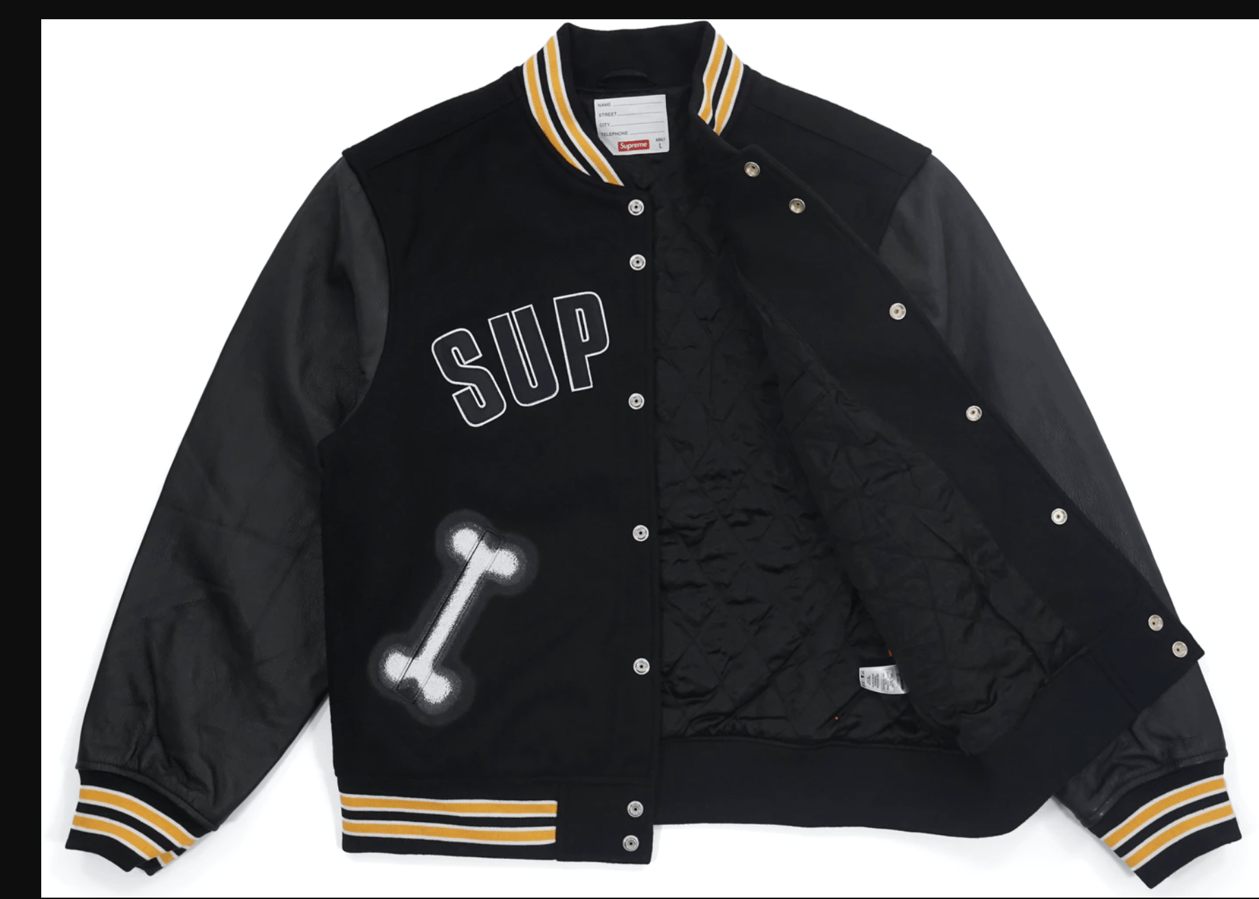 Supreme Supreme Bone Varsity Jacket SANCHEETO Size US M / EU 48-50 / 2 - 3 Thumbnail