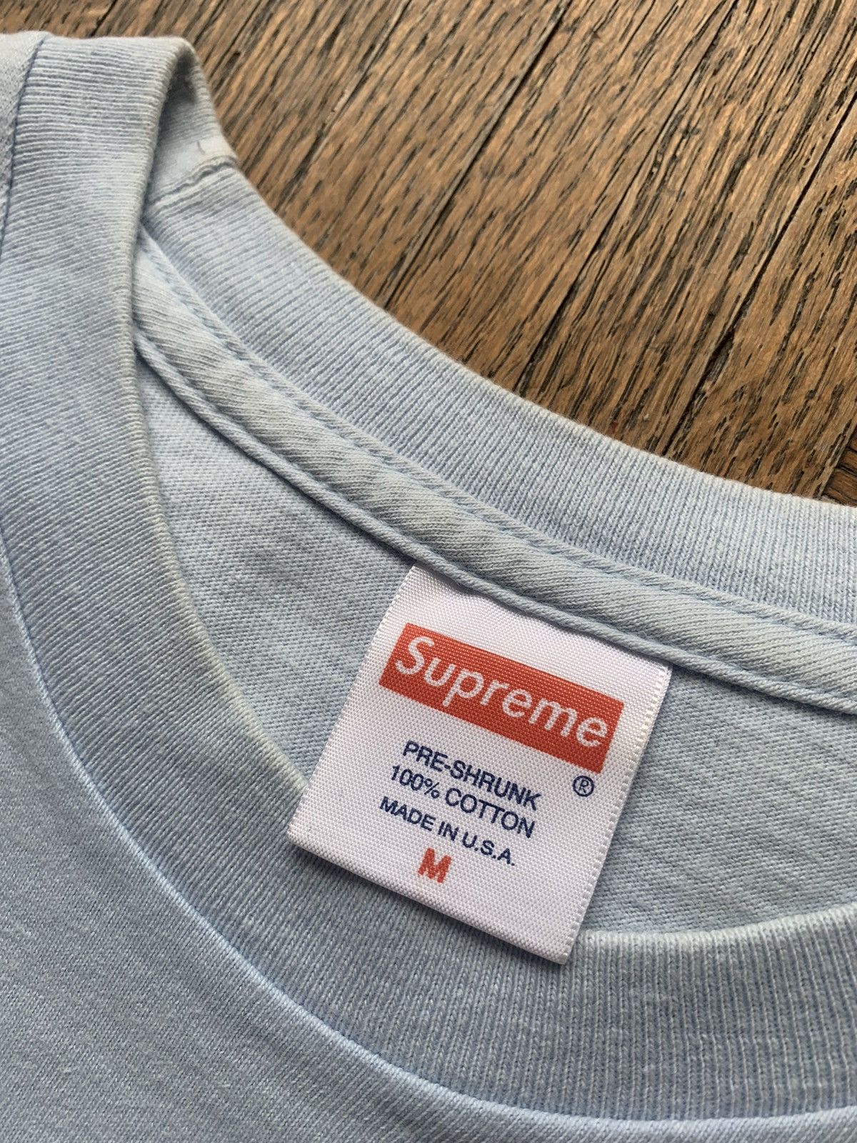 Supreme 20th Anniversary Supreme Box Logo Baby Blue Tee Size US M / EU 48-50 / 2 - 4 Thumbnail