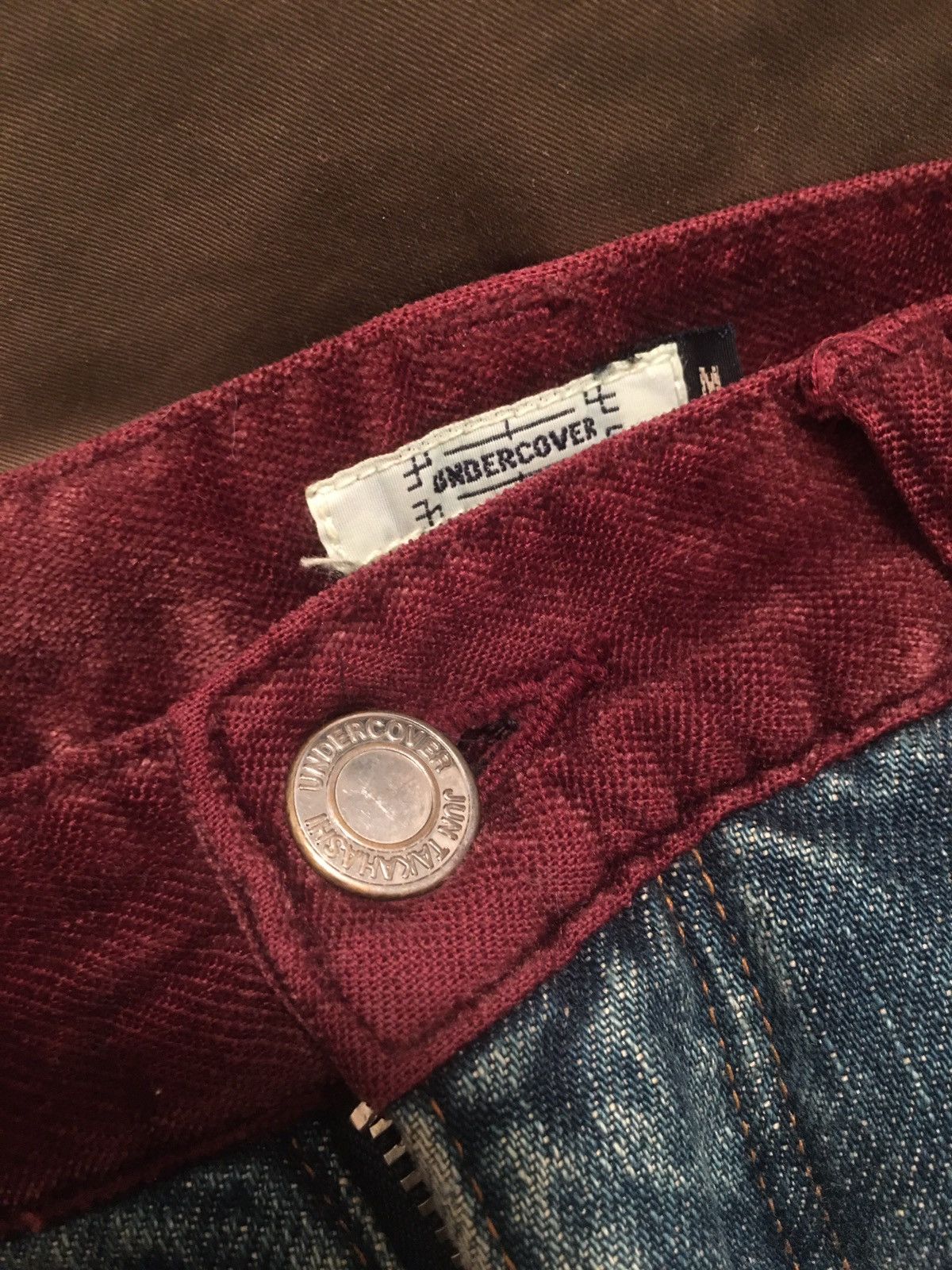 Jun Takahashi Undercover Velvet Destroyed Denim Size US 27 - 5 Thumbnail