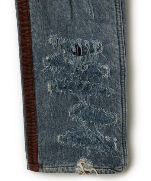 Jun Takahashi Undercover Velvet Destroyed Denim Size US 27 - 3 Thumbnail