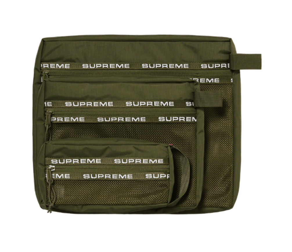 Hypebeast Streetwear Supreme Supreme Organizer Pouch Set Olive Grailed