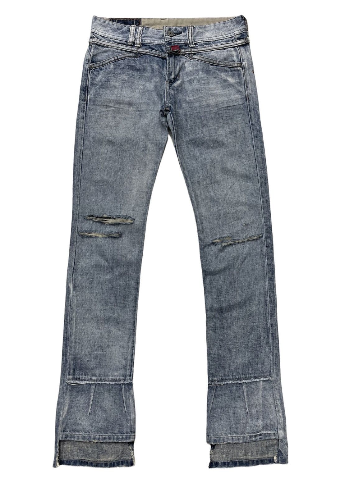 Marithe + Francois Girbaud MFG DISTRESSED FLARE DENIM Size 30" / US 8 / IT 44 - 1 Thumbnail