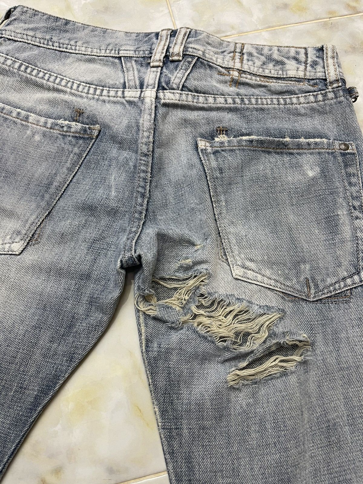 Marithe + Francois Girbaud MFG DISTRESSED FLARE DENIM Size 30" / US 8 / IT 44 - 9 Thumbnail