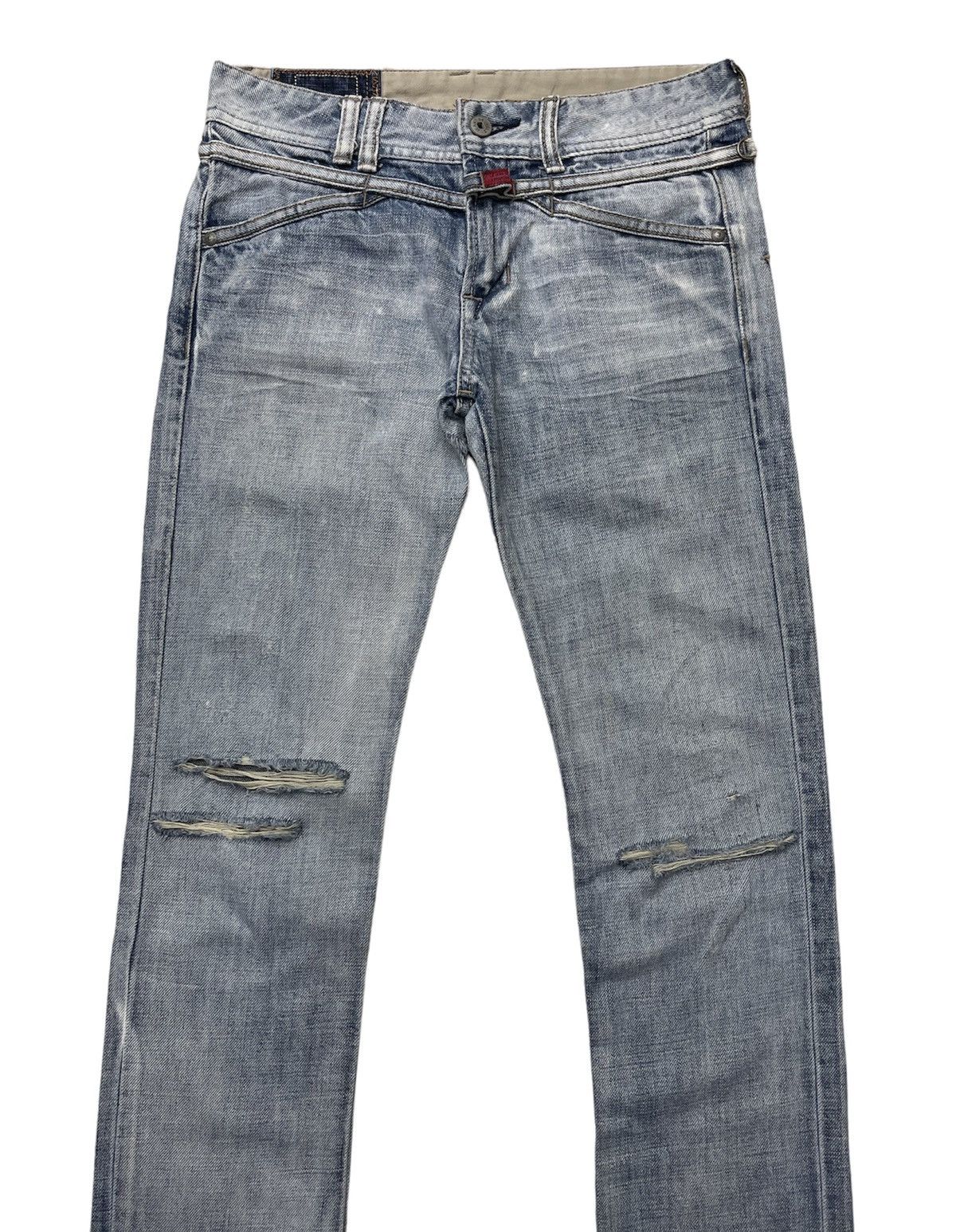 Marithe + Francois Girbaud MFG DISTRESSED FLARE DENIM Size 30" / US 8 / IT 44 - 3 Thumbnail