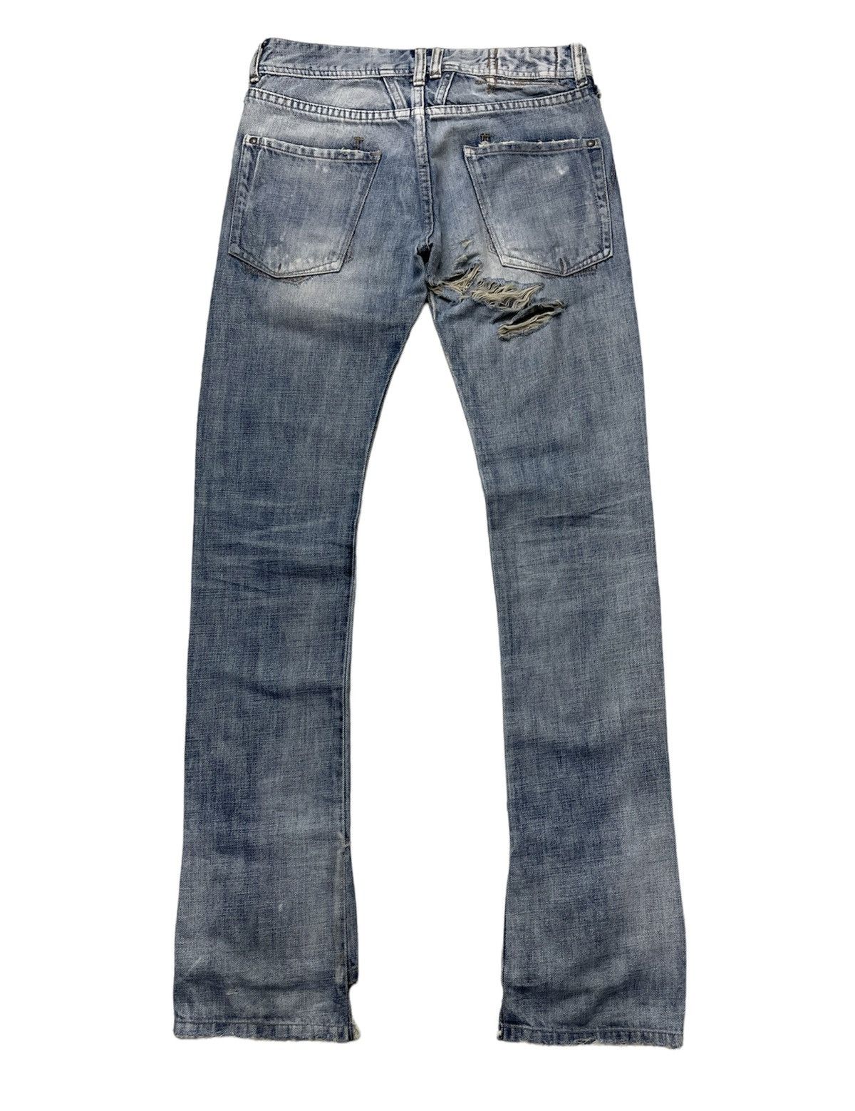 Marithe + Francois Girbaud MFG DISTRESSED FLARE DENIM Size 30" / US 8 / IT 44 - 2 Thumbnail