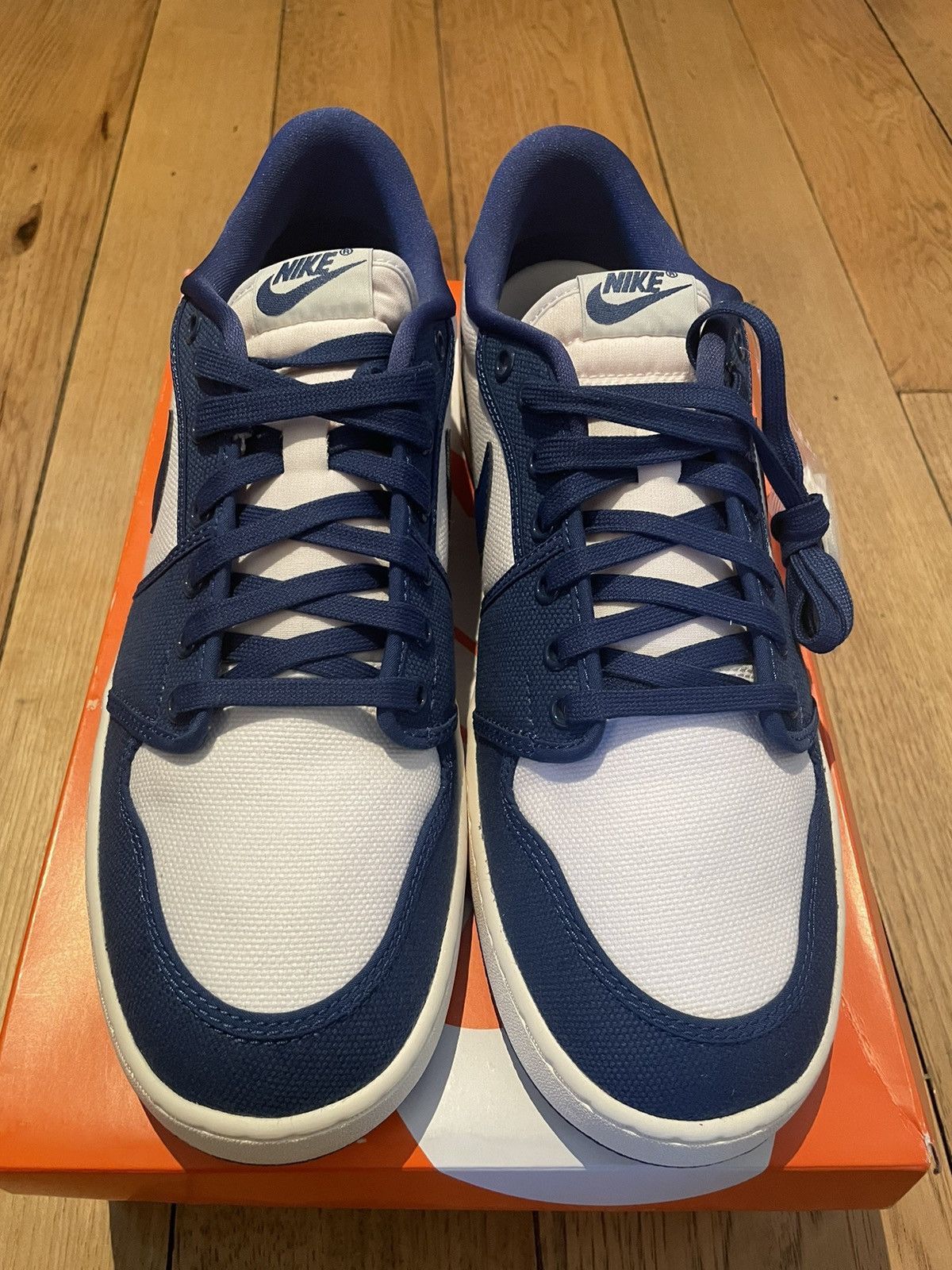 Jordan Brand × Nike Air Jordan 1 Low AJKO Kentucky Royal Blue Size US 12 / EU 45 - 3 Thumbnail