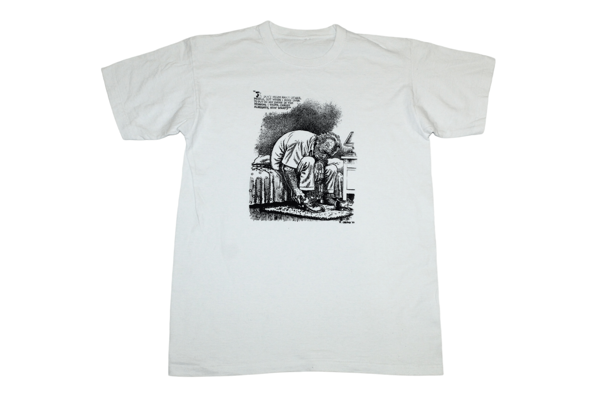 Arts & Science 🔥 '95 R.Crumb Art Charles Bukowski words Single Stitch Tees Size US S / EU 44-46 / 1 - 1 Thumbnail