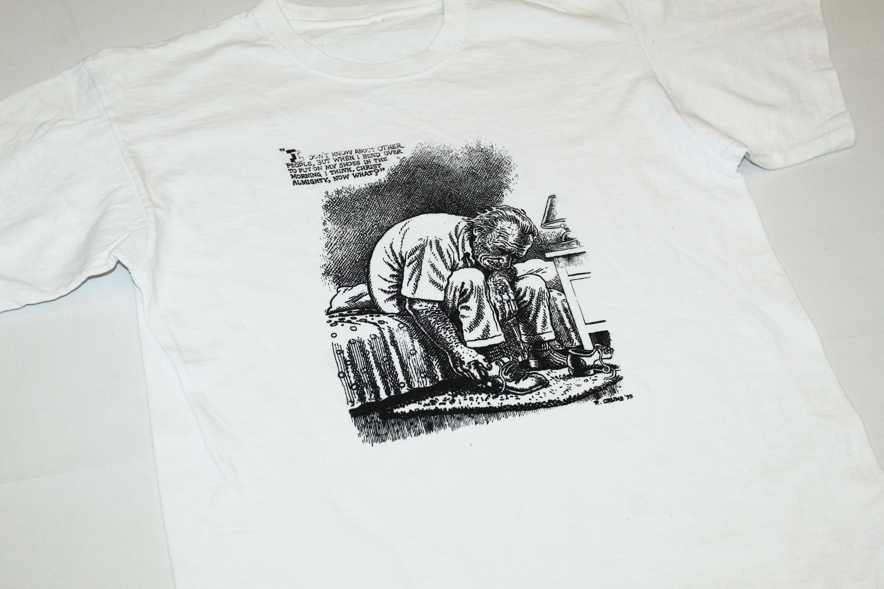 Arts & Science 🔥 '95 R.Crumb Art Charles Bukowski words Single Stitch Tees Size US S / EU 44-46 / 1 - 3 Thumbnail