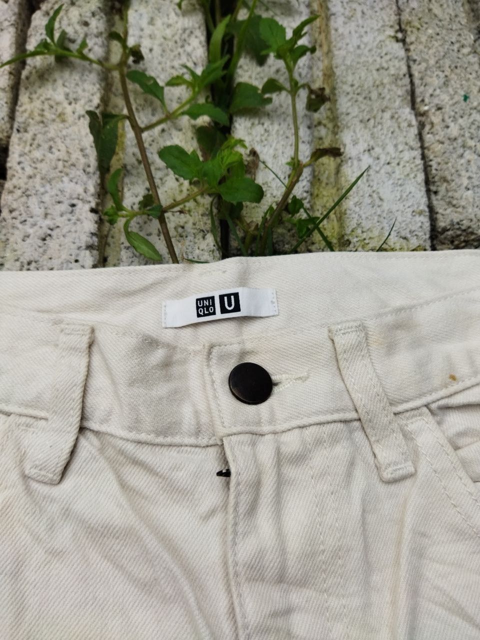 Japanese Brand Rare🔥Uniqlo X Christophe Lemaire White Baggy Jeans Size US 28 / EU 44 - 4 Thumbnail