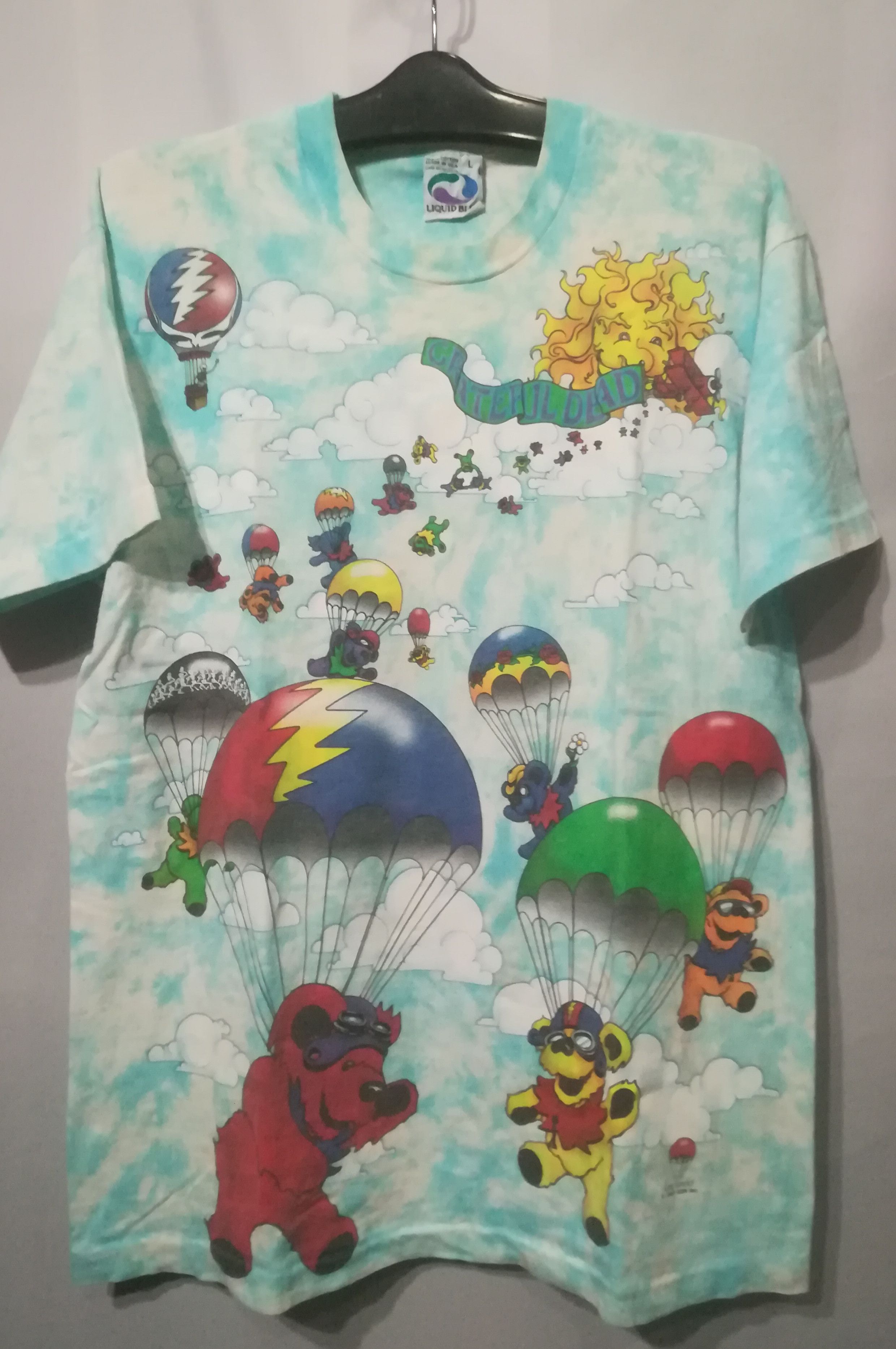 Grateful Dead × Liquid Blue Rare Vintage Grateful Dead Tie Dye Liqiud Blue Tshirt Size US L / EU 52-54 / 3 - 1 Thumbnail