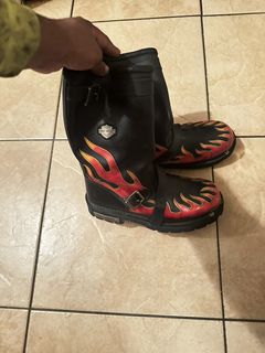 Harley hotsell flame boots