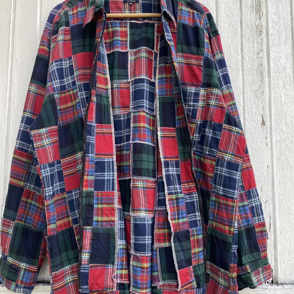 Japanese Brand Rare Vintage Relloy Japanese Brand Patchwork Zipper Up Size US XXL / EU 58 / 5 - 5 Thumbnail