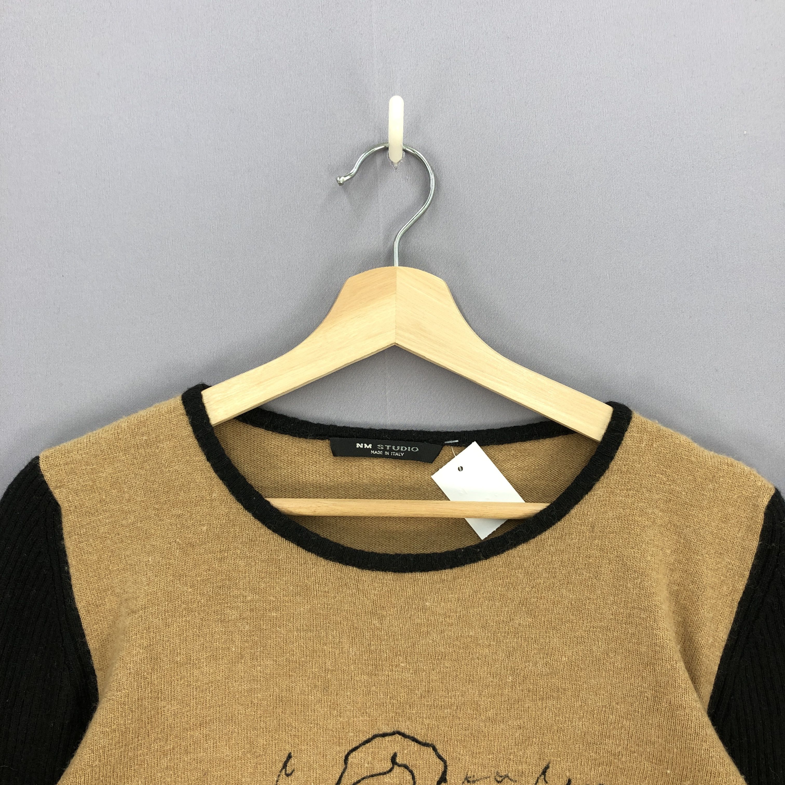 Aran Isles Knitwear × Other Vintage Nude Knit Sweatshirt Beige Knitwear | BS20298. Size XS / US 0-2 / IT 36-38 - 4 Thumbnail