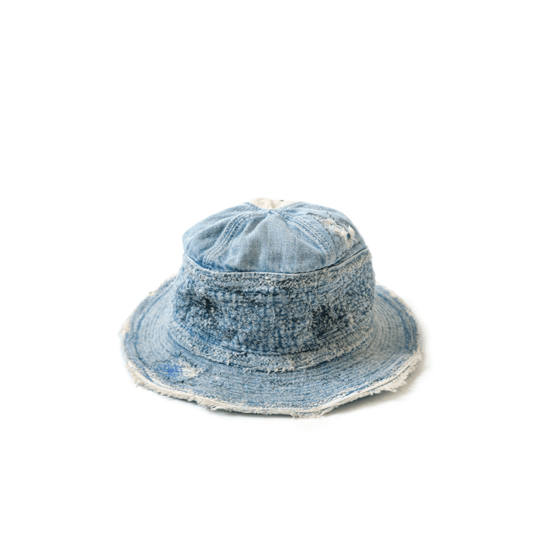 Kapital × Kapital Kountry 11.5oz Denim Old Man And Sea Bucket Hat (Crash Remake). Size ONE SIZE - 2 Thumbnail