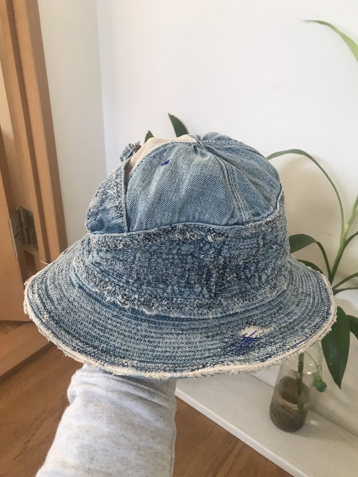 Kapital × Kapital Kountry 11.5oz Denim Old Man And Sea Bucket Hat (Crash Remake). Size ONE SIZE - 11 Thumbnail