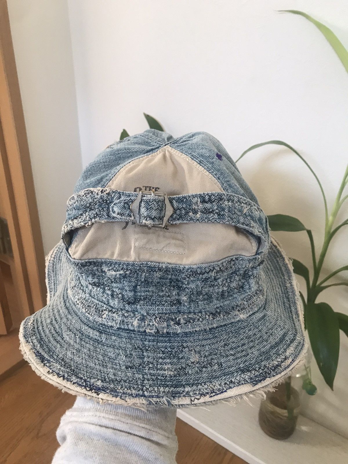 Kapital × Kapital Kountry 11.5oz Denim Old Man And Sea Bucket Hat (Crash Remake). Size ONE SIZE - 13 Thumbnail