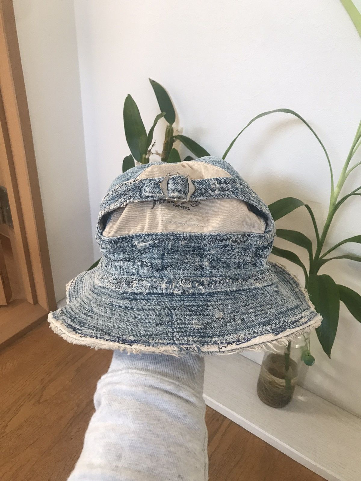 Kapital × Kapital Kountry 11.5oz Denim Old Man And Sea Bucket Hat (Crash Remake). Size ONE SIZE - 8 Thumbnail