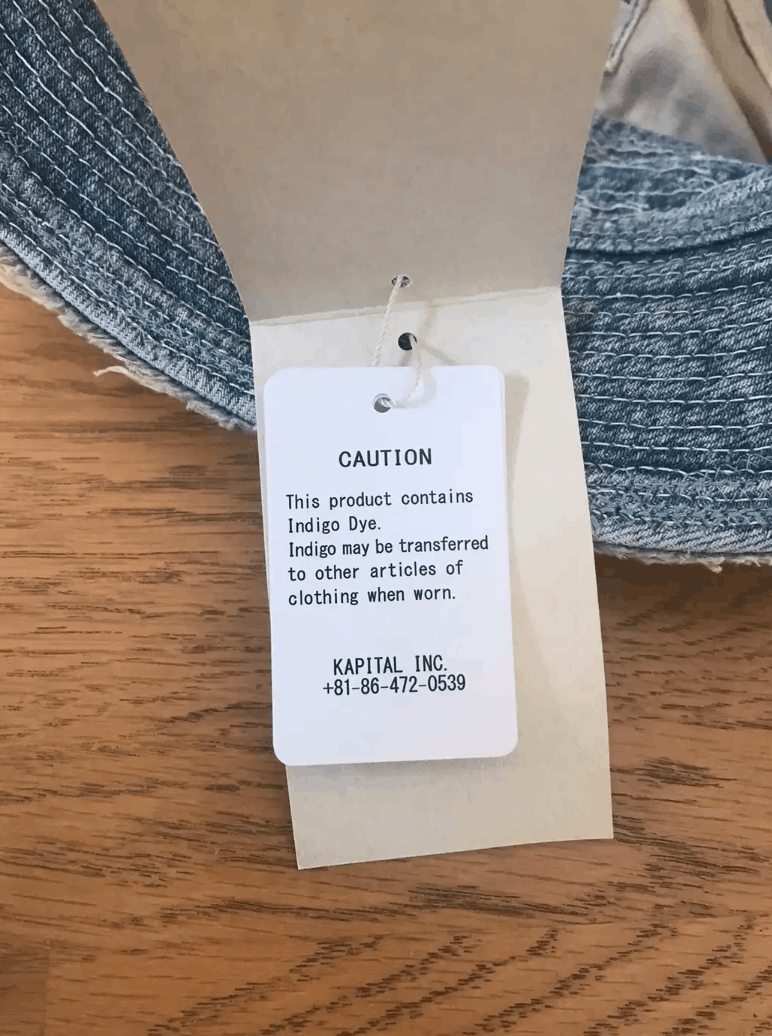 Kapital × Kapital Kountry 11.5oz Denim Old Man And Sea Bucket Hat (Crash Remake). Size ONE SIZE - 22 Thumbnail