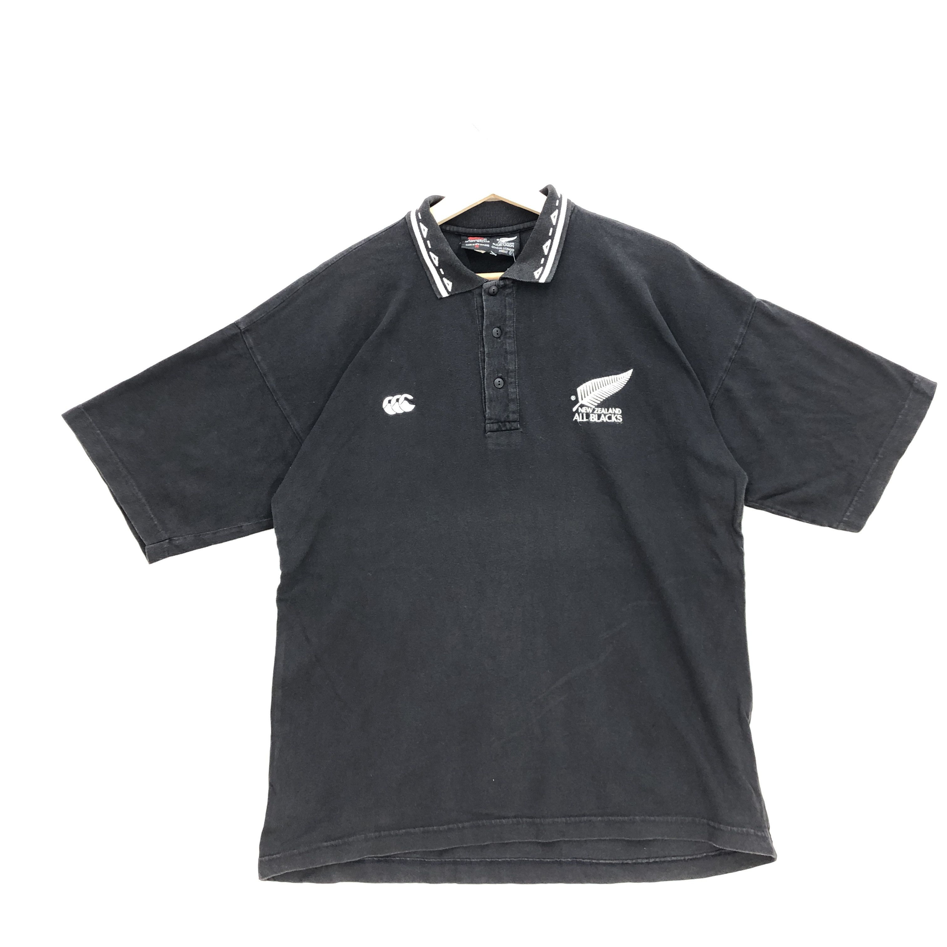 Canterbury of New Zealand Vintage Canterbury T Shirt All Black Rugby Polo Tees Size US L / EU 52-54 / 3 - 1 Thumbnail