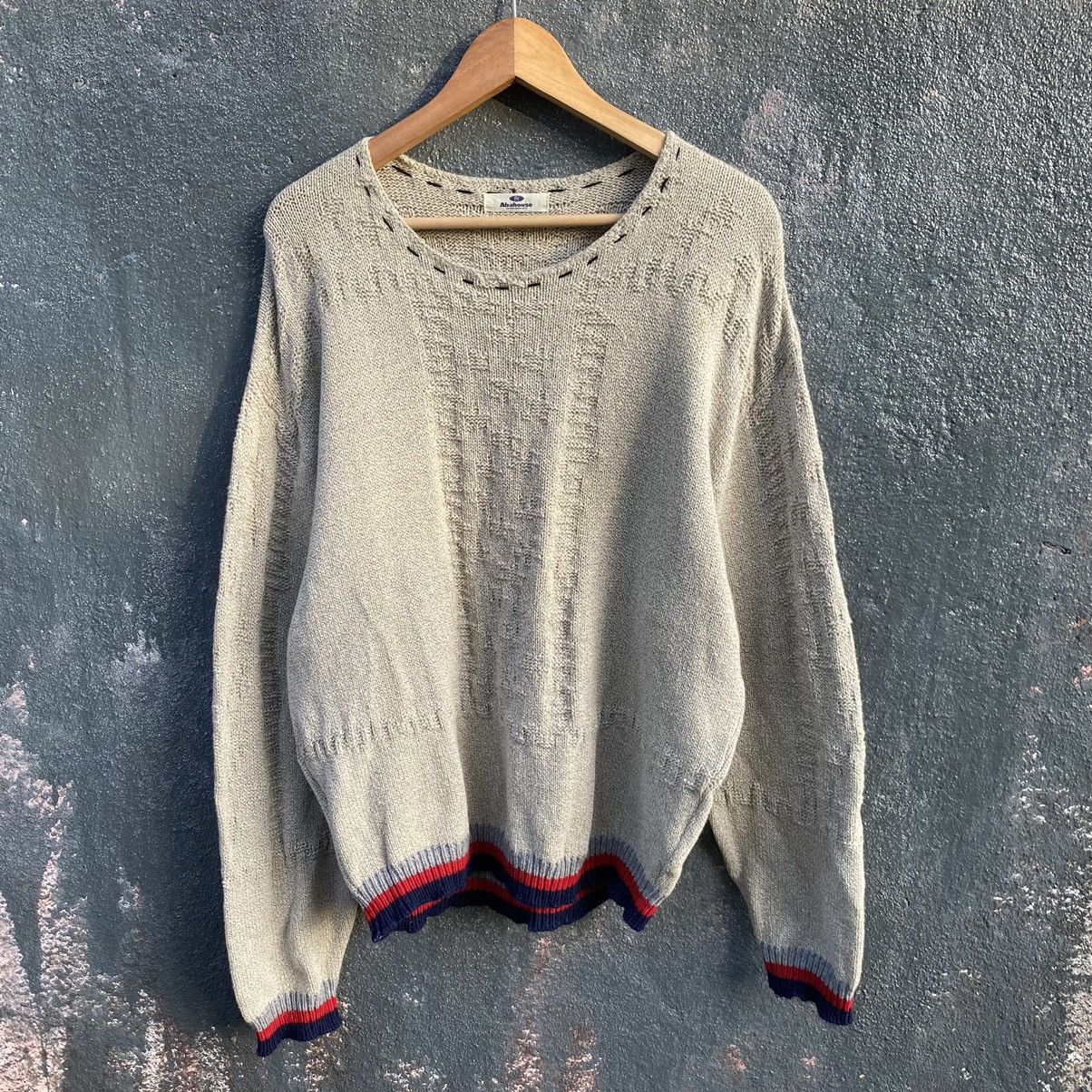 ABAHOUSE Thrashed Vintage Abahouse ERD GRUNGE LGB KNITWEAR Size US L / EU 52-54 / 3 - 1 Thumbnail