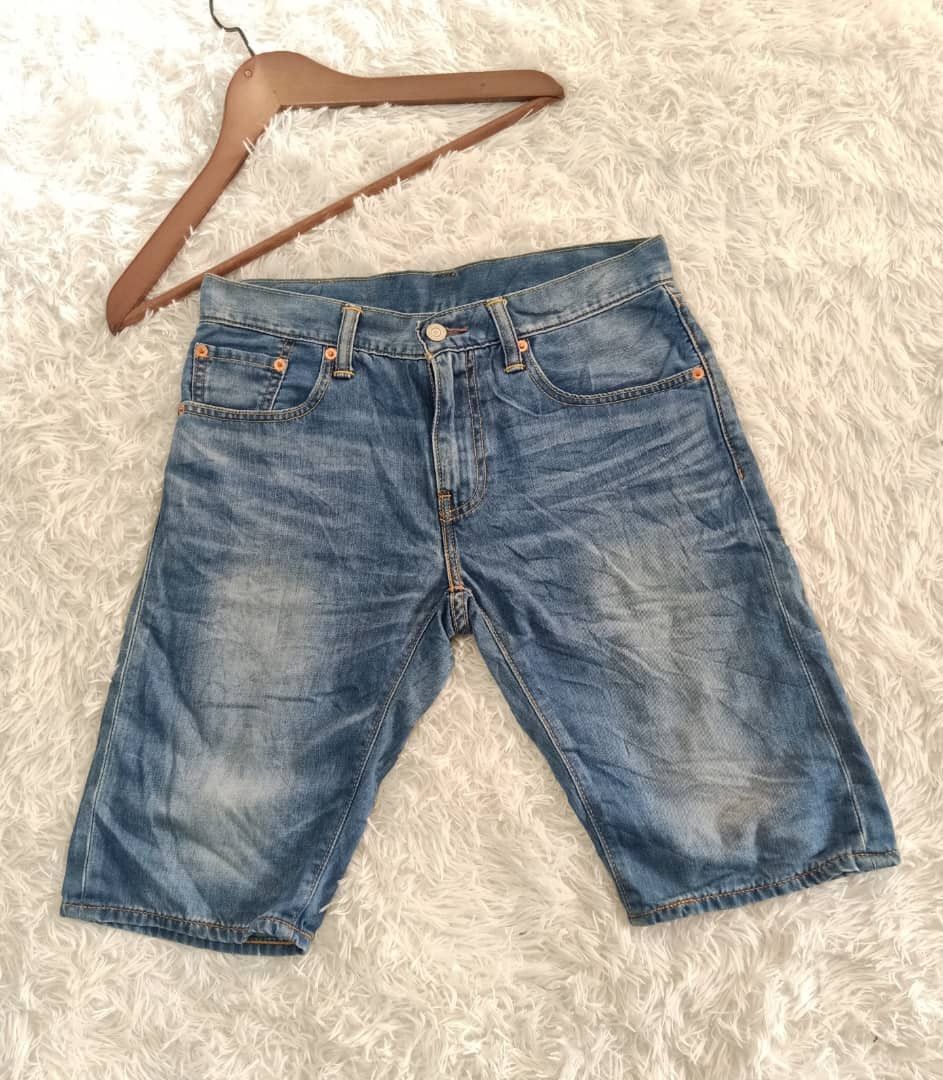 Levi's × Vintage VINTAGE LEVI'S 502 BLUE WASH DISTRESSED SHORT DENIM Size US 30 / EU 46 - 2 Thumbnail