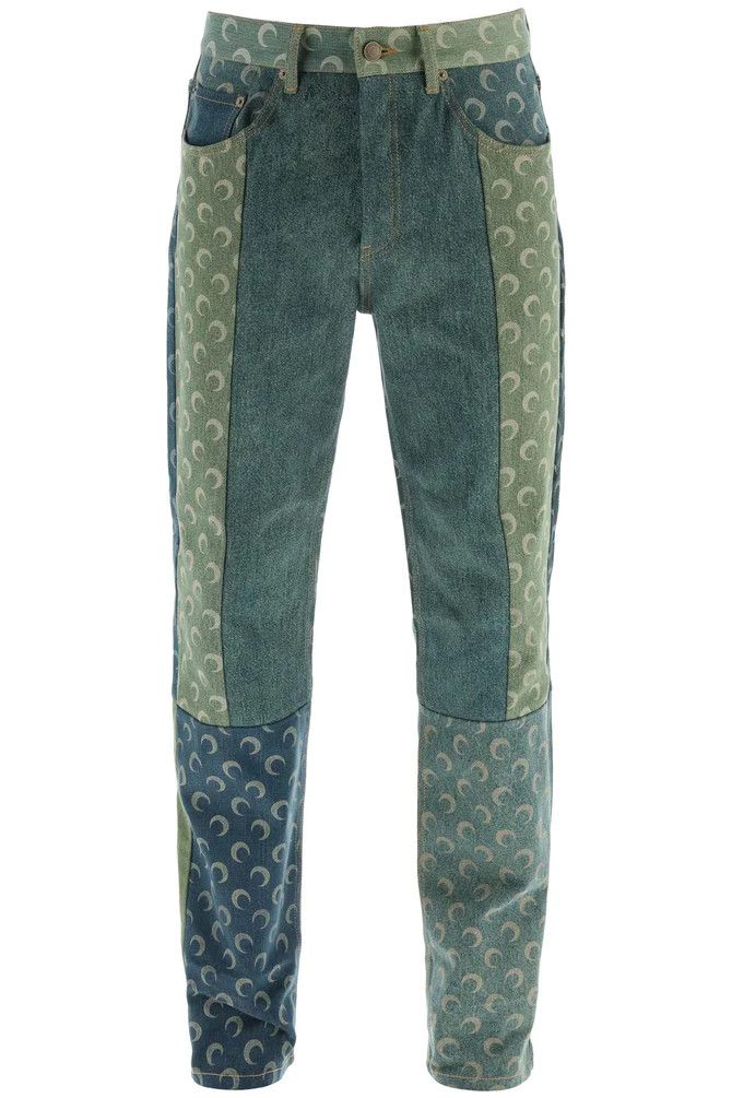 image of Marine Serre Jeans Pants In Blue, Men's (Size 32)
