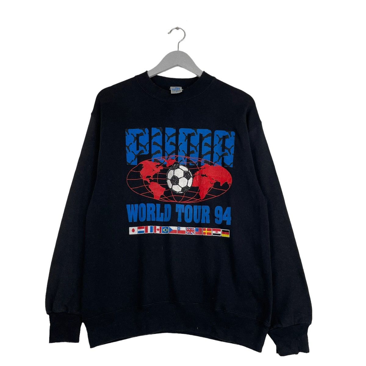 💰OFFER💰💥VINTAGE PUMA WORLD TUOR FOOTBALL SWEATSHIRT