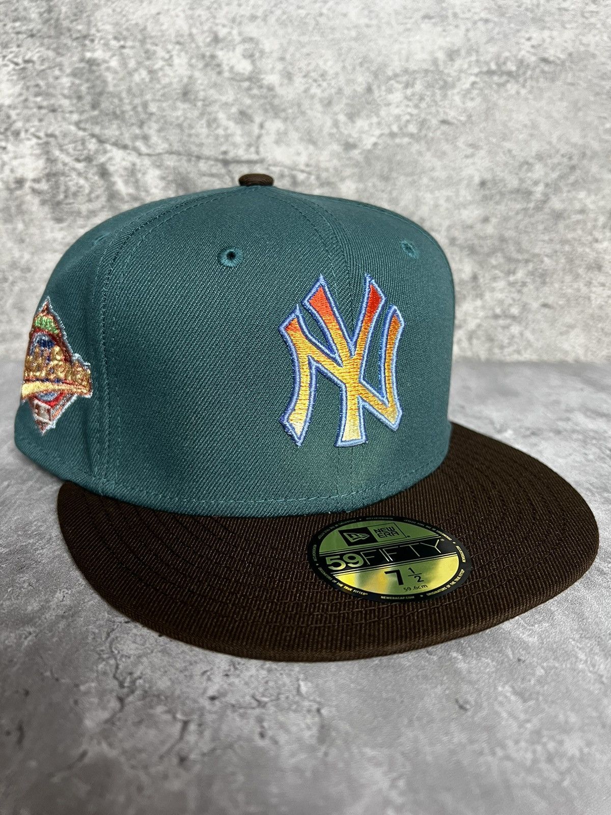 image of Mlb x Myfitteds 7 1/2 Myfitteds Goonies New York Yankees Two Tone 1996 Ws in Green, Men's