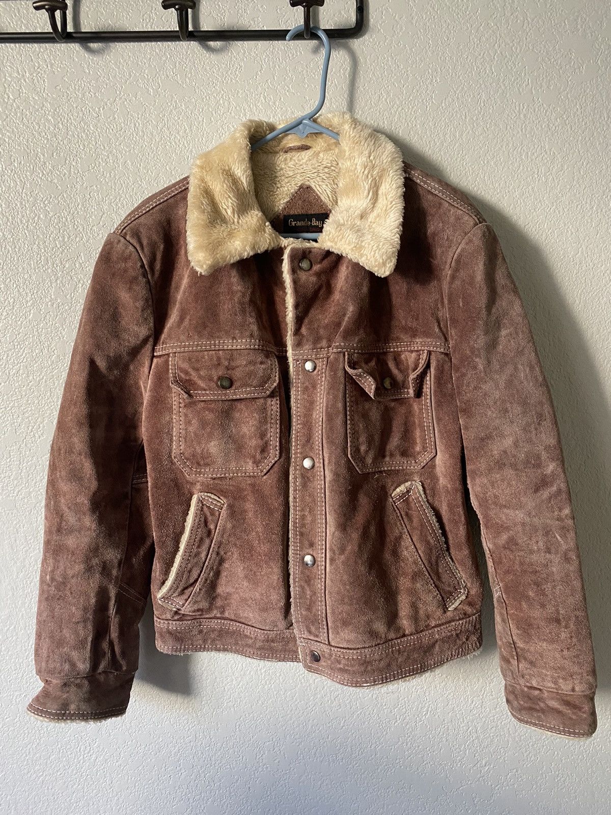 Grande store Bay Vintage Leather Coat