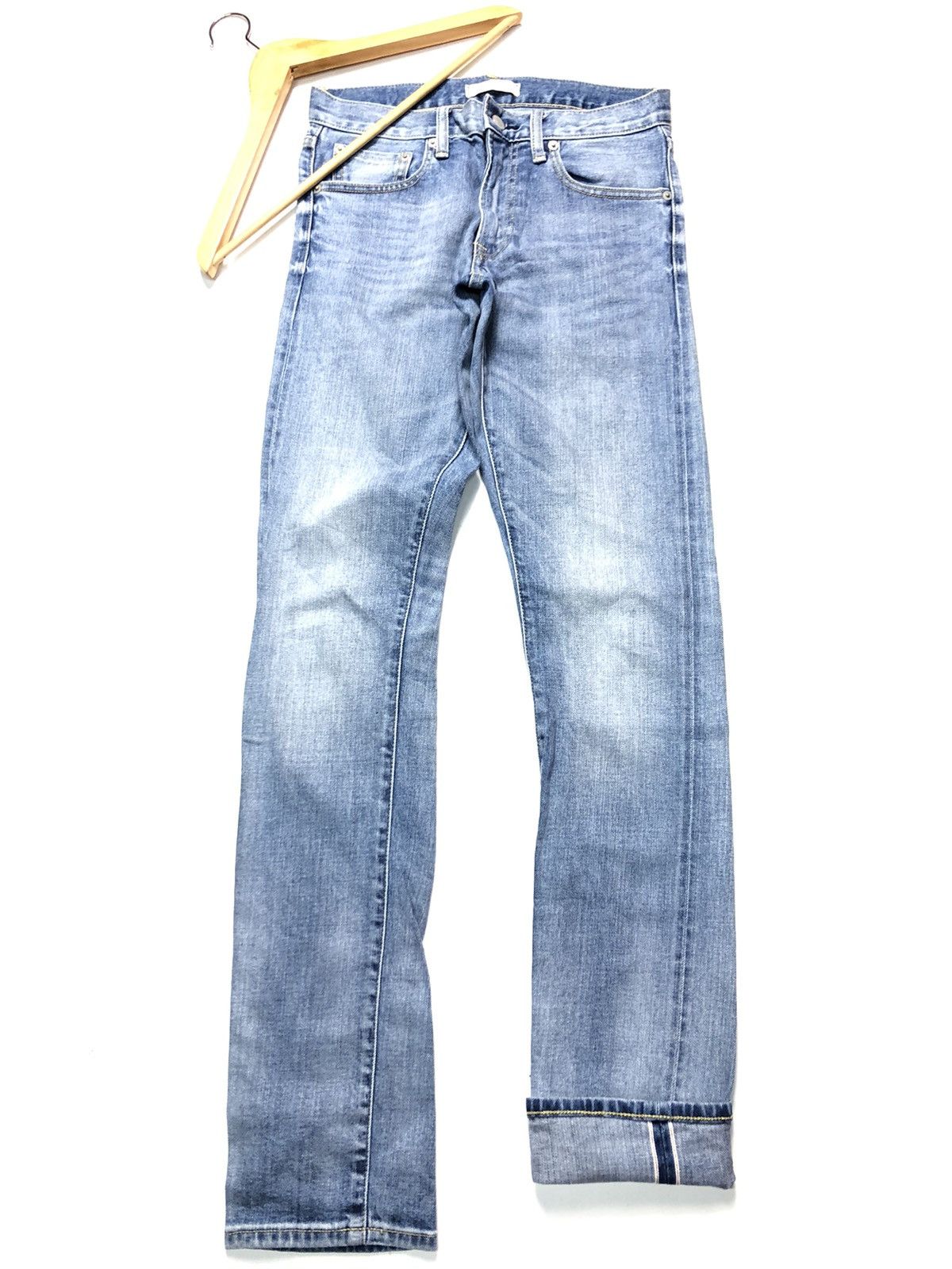 Uniqlo × Vintage VINTAGE UNIQLO SELVEDGE SLIM STRAIGHT BLUE WASH DENIM Size US 28 / EU 44 - 1 Thumbnail