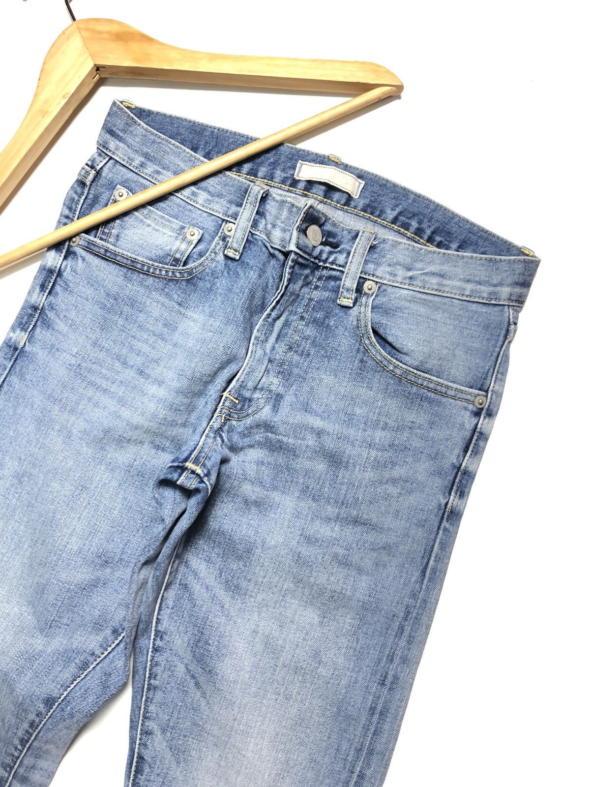 Uniqlo × Vintage VINTAGE UNIQLO SELVEDGE SLIM STRAIGHT BLUE WASH DENIM Size US 28 / EU 44 - 2 Thumbnail