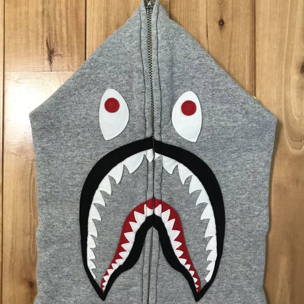 Bape BAPE Shark full zip hoodie Vest Gray PONR Size US S / EU 44-46 / 1 - 3 Thumbnail