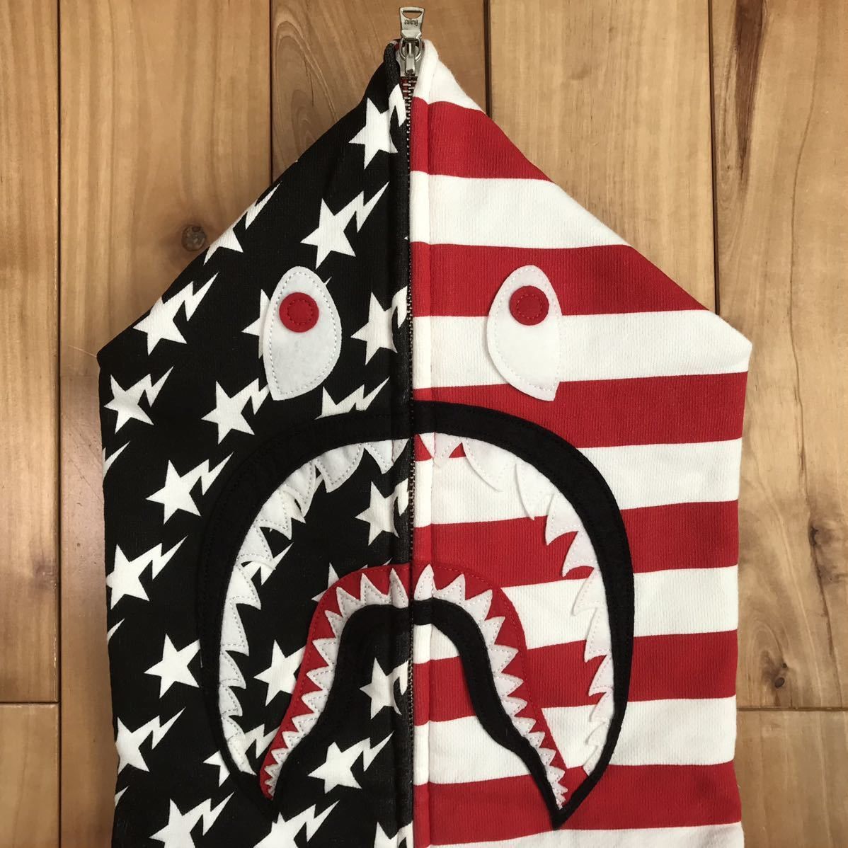 Bape BAPE American Shark full zip hoodie Red Size US S / EU 44-46 / 1 - 3 Thumbnail