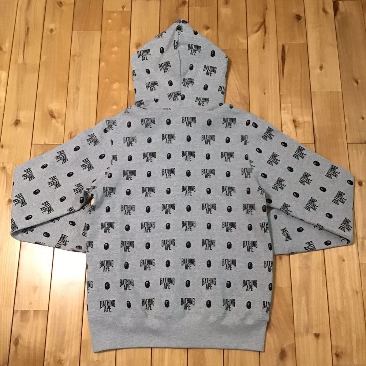 Bape BAPE Monogram BAPE logo full zip hoodie gray Size US M / EU 48-50 / 2 - 2 Thumbnail