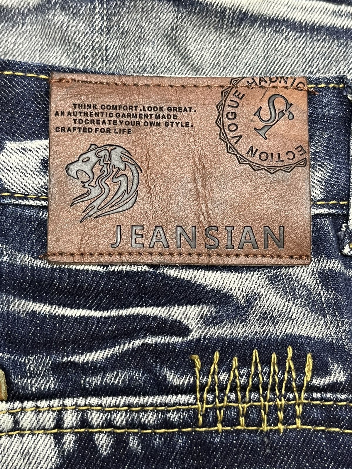 Other FYE💥JEANSIAN Barbed Wire Clawmark Vogue Punk Cargo Denim💥 Size US 30 / EU 46 - 13 Thumbnail