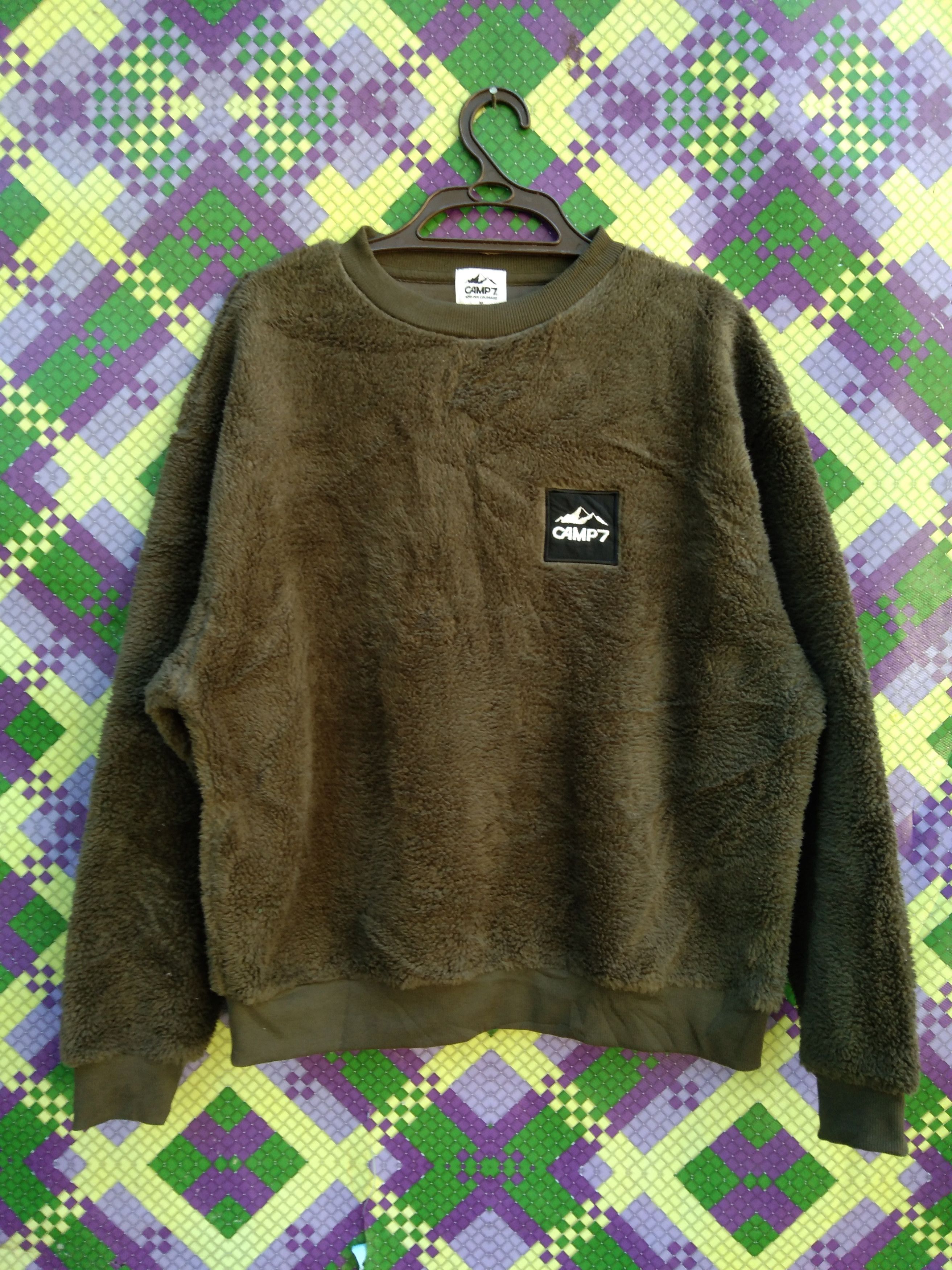 Japanese Brand CAMP 7 FLUFFY YARN LINED FLEECE SWEATSHIRT Size US M / EU 48-50 / 2 - 4 Thumbnail
