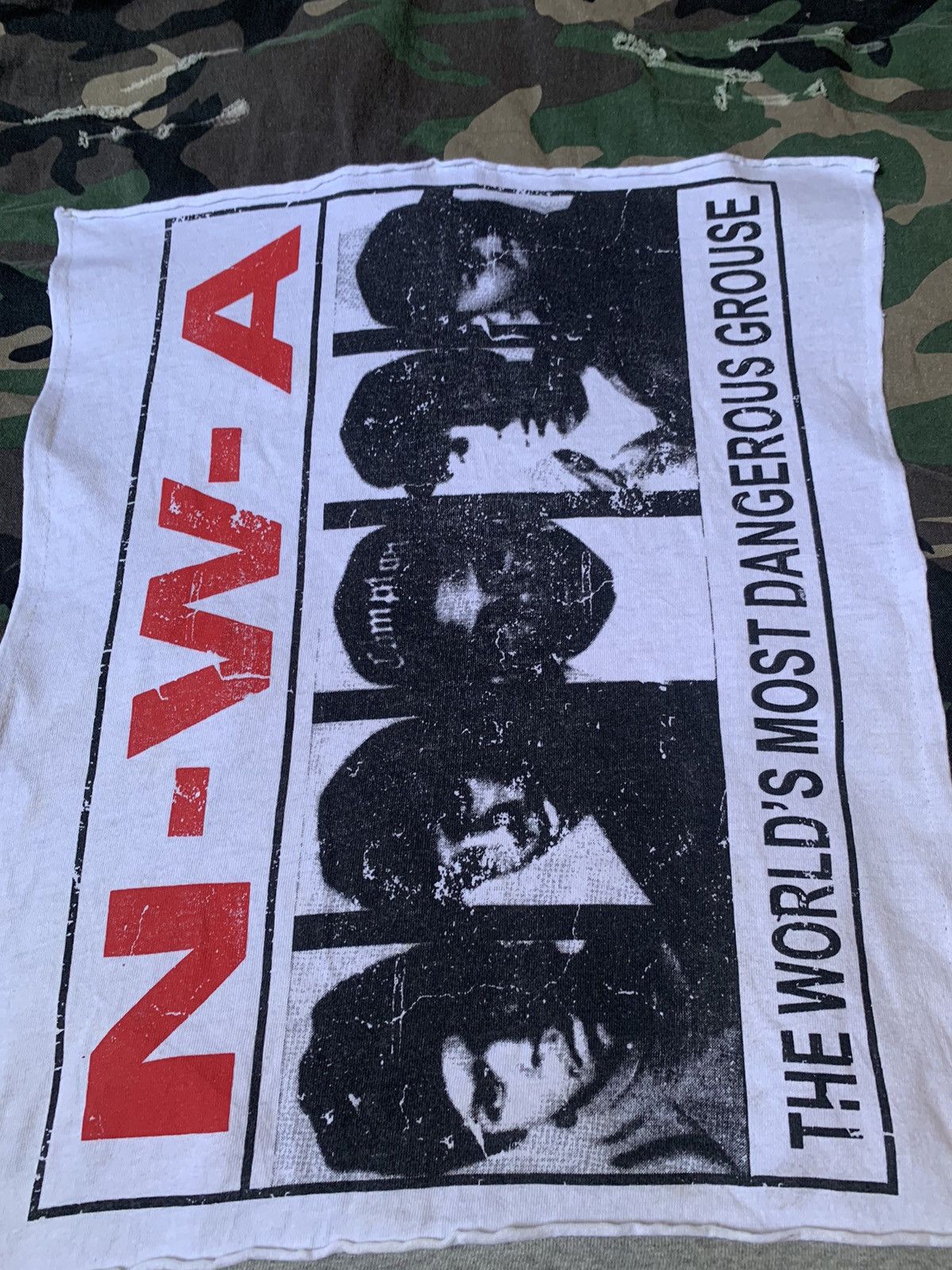 Japanese Brand × Seditionaries NWA DISTRESSED CAMO HOODIE RARE DESIGN Size US XL / EU 56 / 4 - 16 Thumbnail