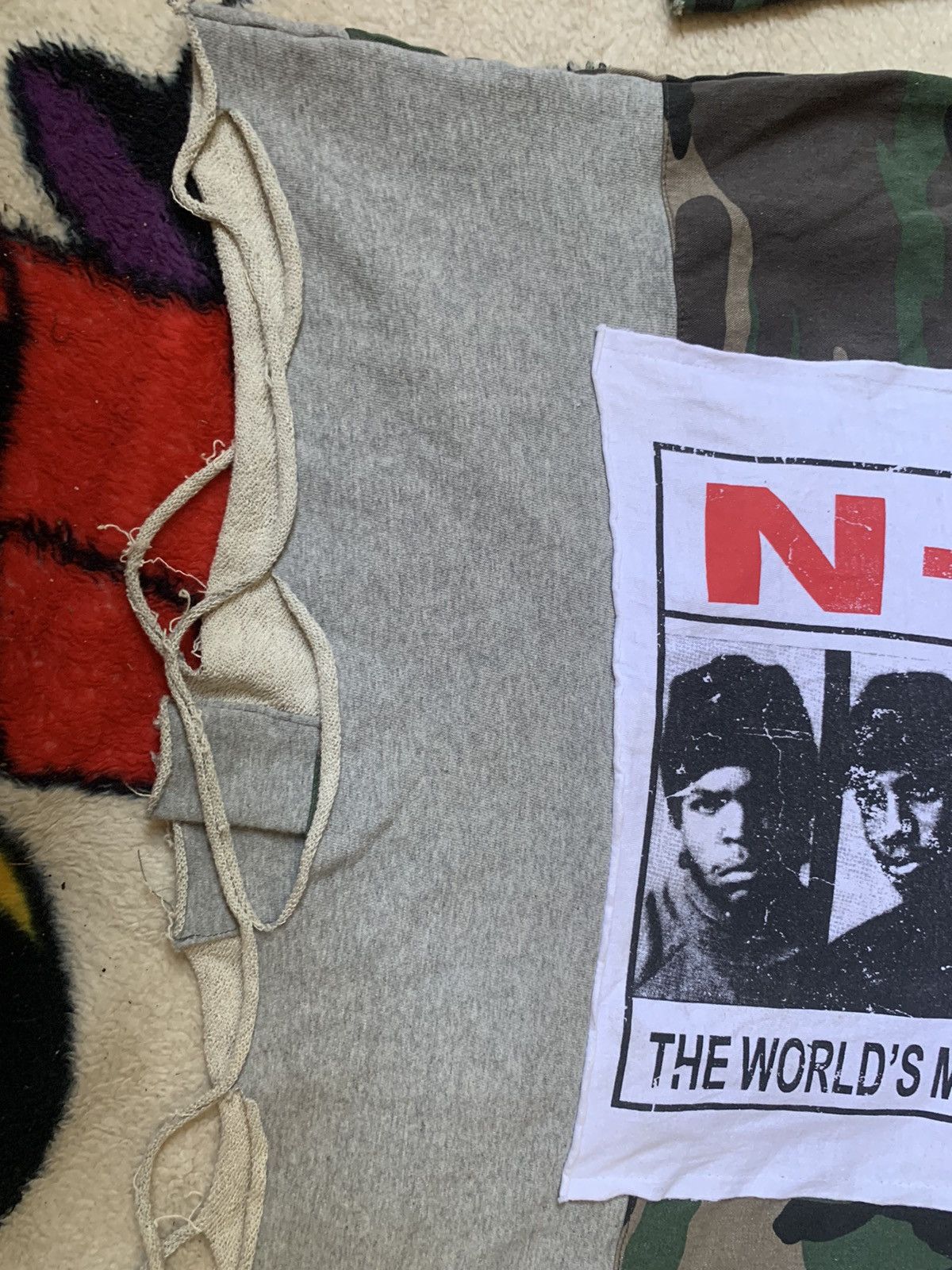Japanese Brand × Seditionaries NWA DISTRESSED CAMO HOODIE RARE DESIGN Size US XL / EU 56 / 4 - 13 Thumbnail