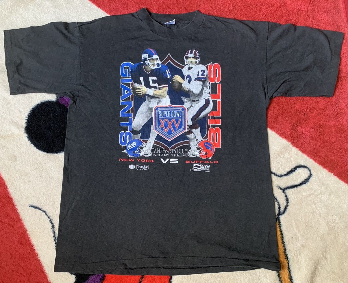 image of 1991 New York Giants Vs Buffalo Bills Super Bowl in Black, Men's (Size XL)